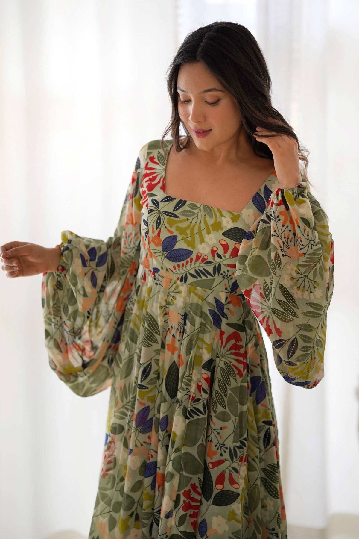 Floral Print Maxi Dress