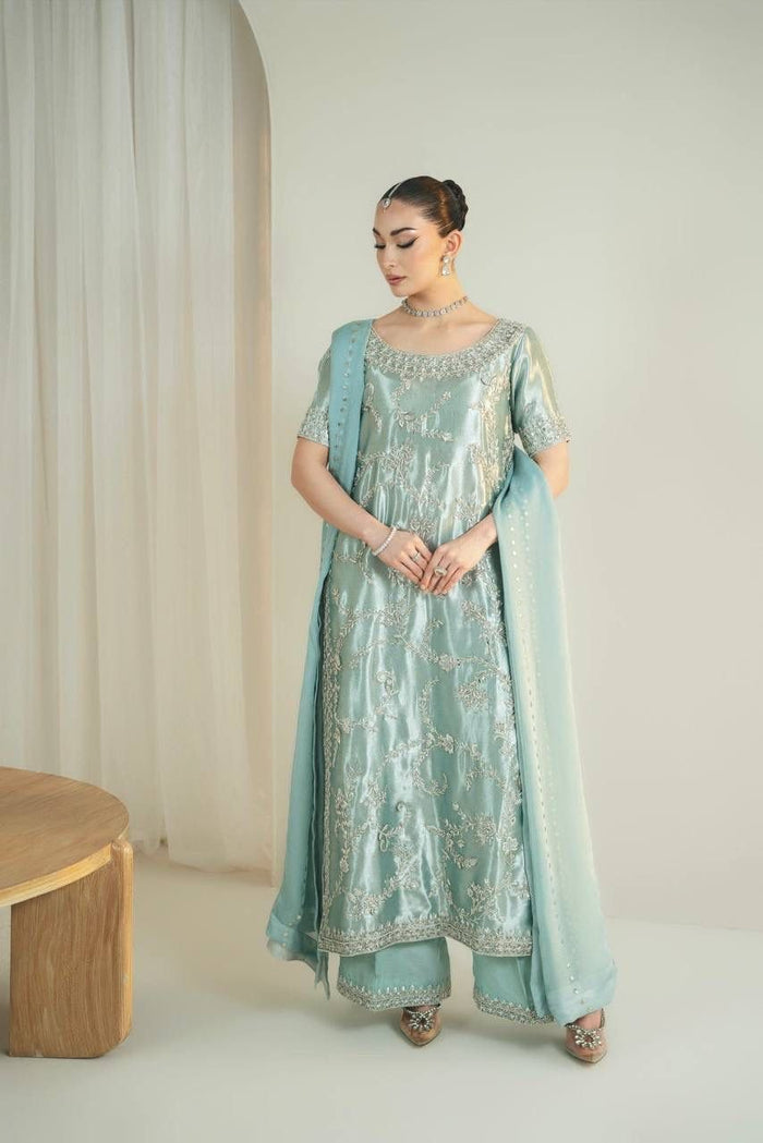 Pure silk straight suit