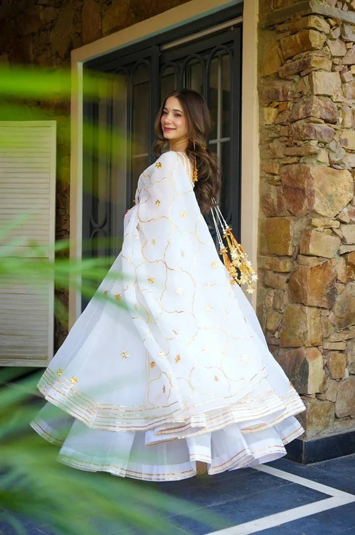 Light Ivory Soft Chiffon Kurta Set