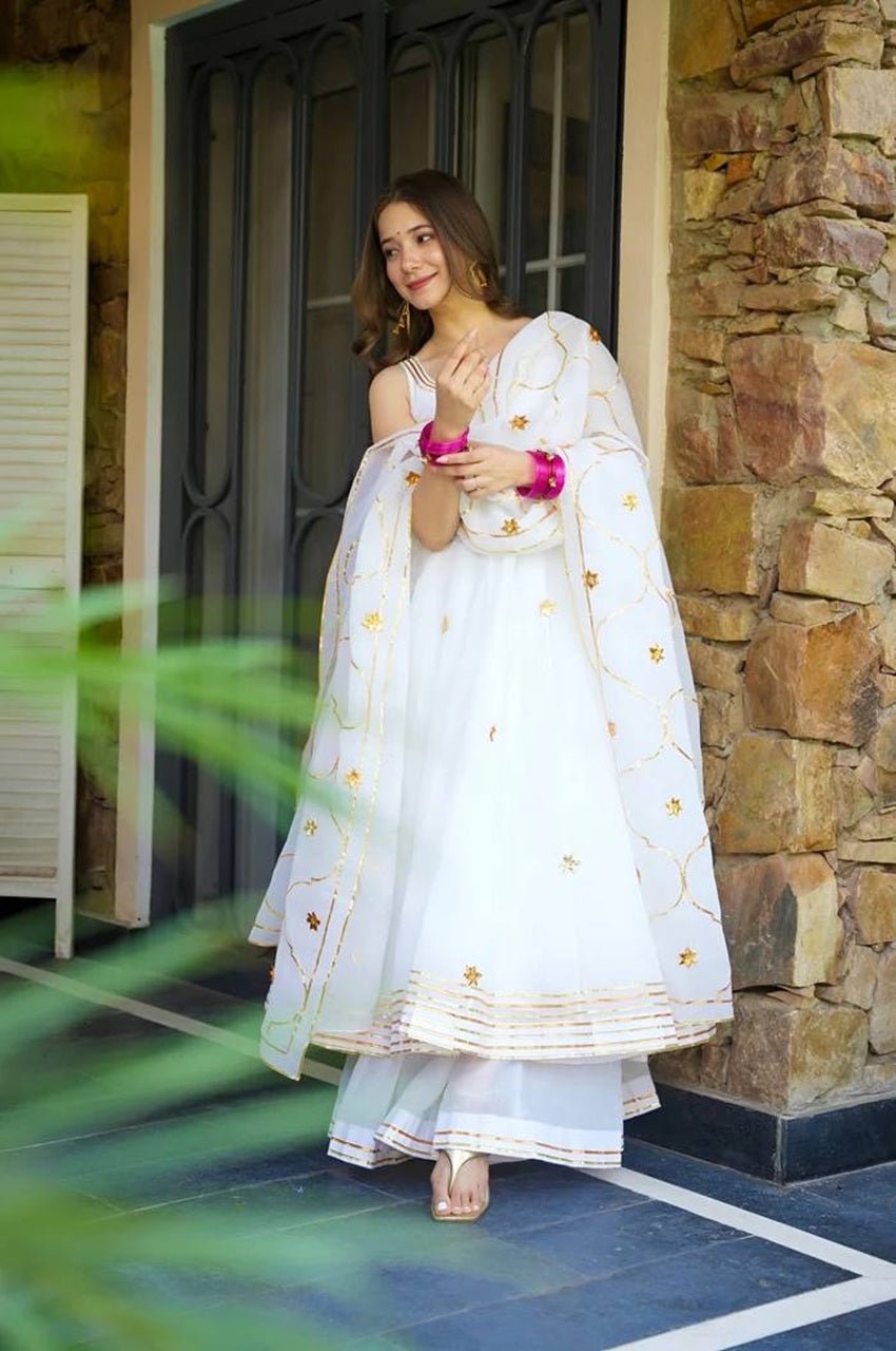 Light Ivory Soft Chiffon Kurta Set