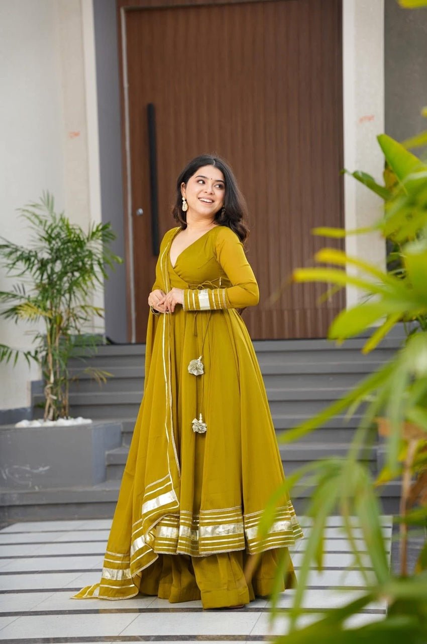 Mustard Color Gotta Work Palazzo Suit Set