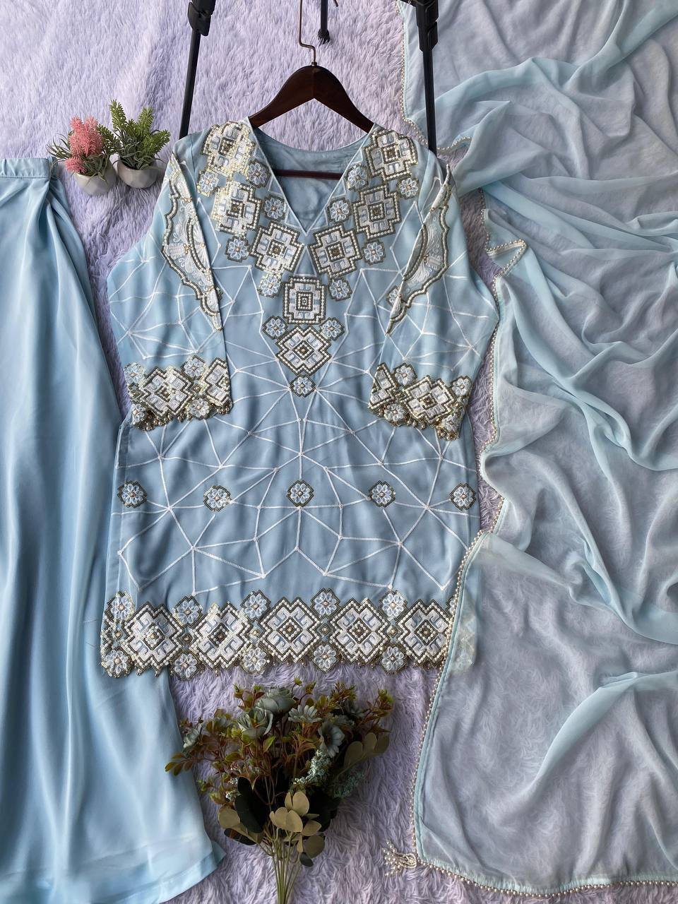 TOP PALAZZO WITH DUPATTA SET
