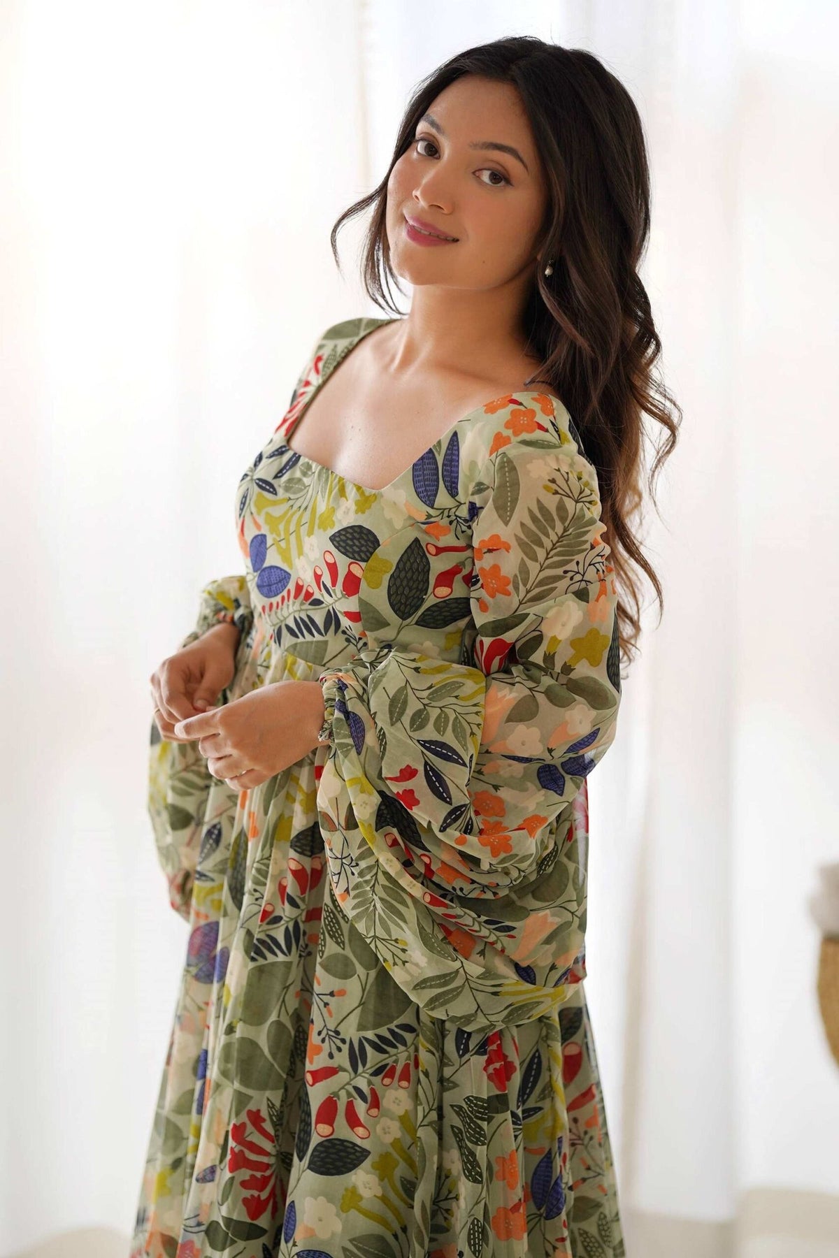 Floral Print Maxi Dress