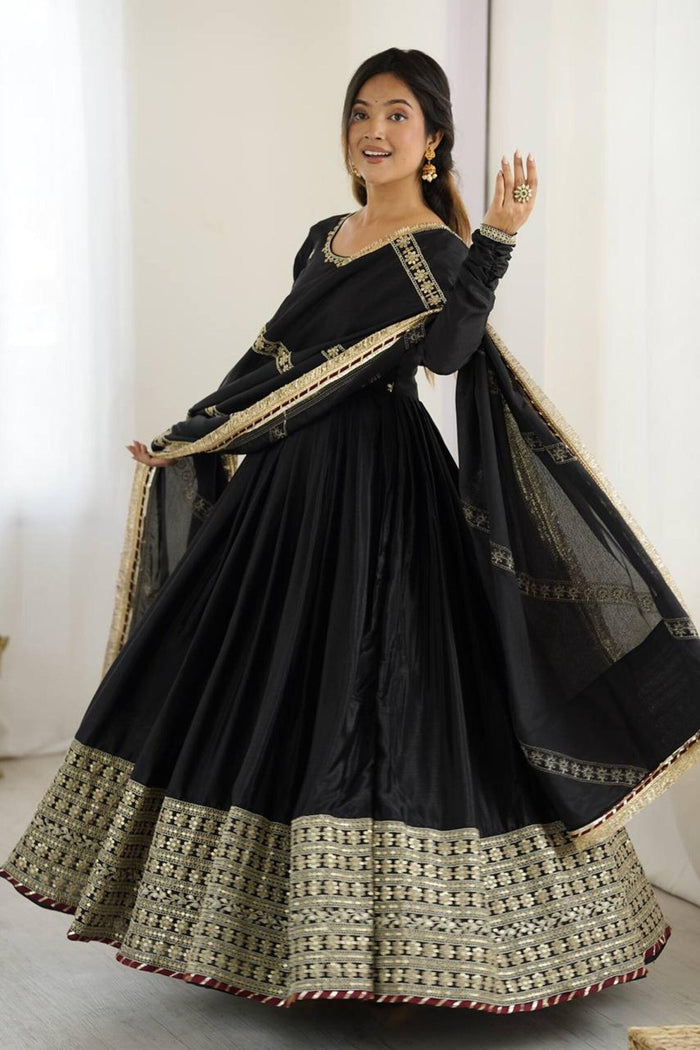 Black Bollywood Style Anarkali Suit