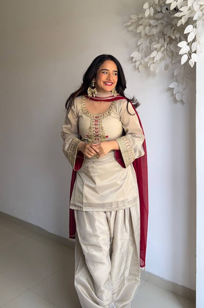 Tebby Organza Farshi Pant Suit Set