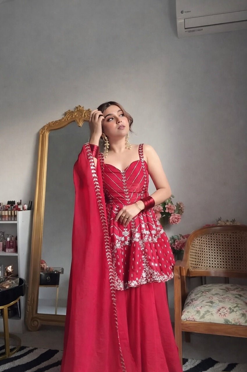 Gulal Georgette Sharara Set