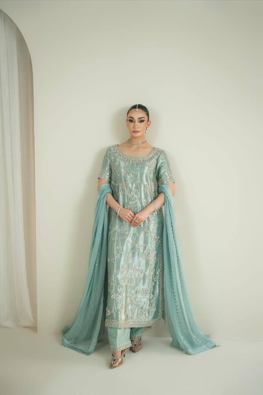 Pure silk straight suit