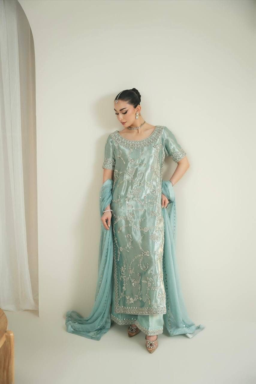 Pure silk straight suit