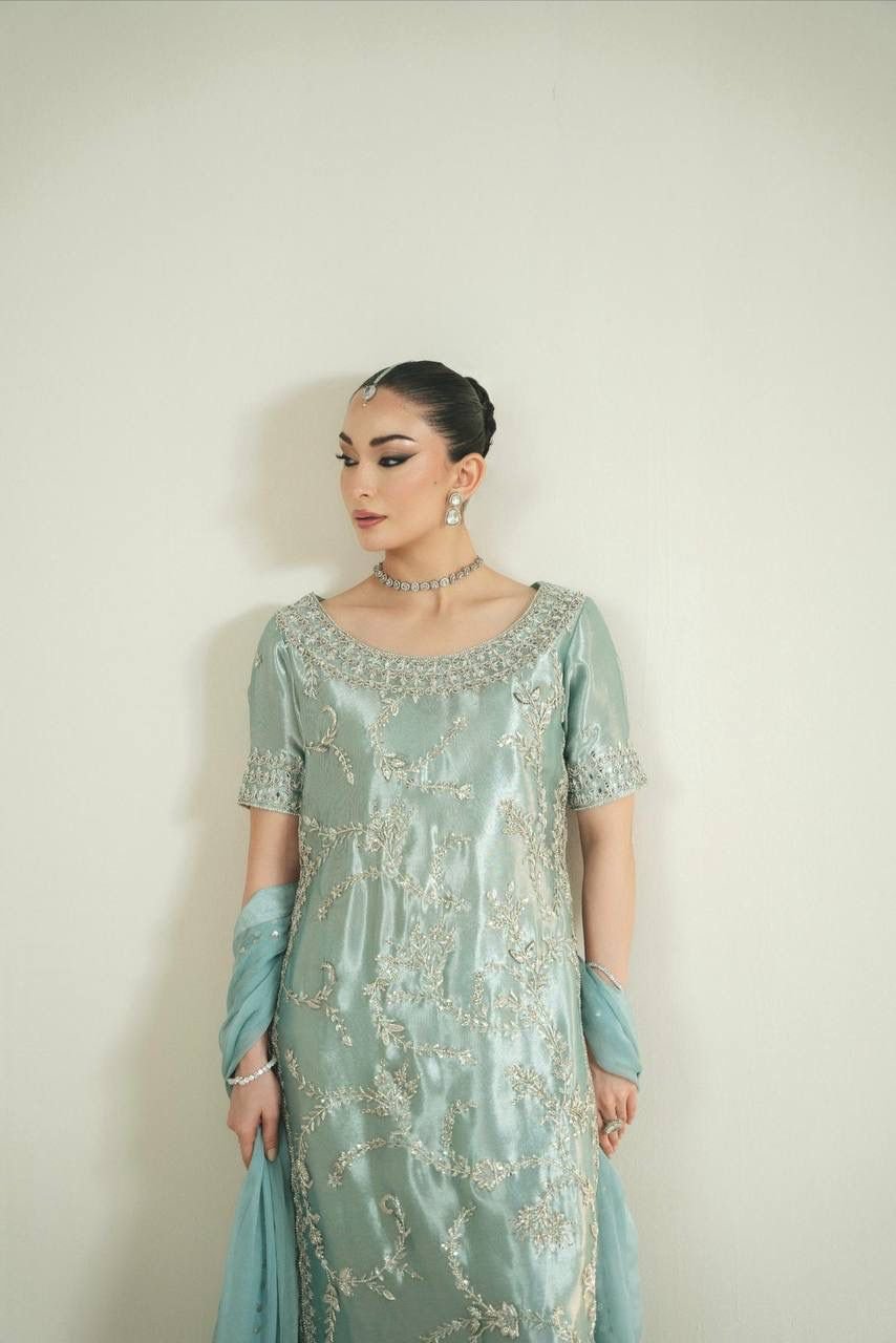 Pure silk straight suit