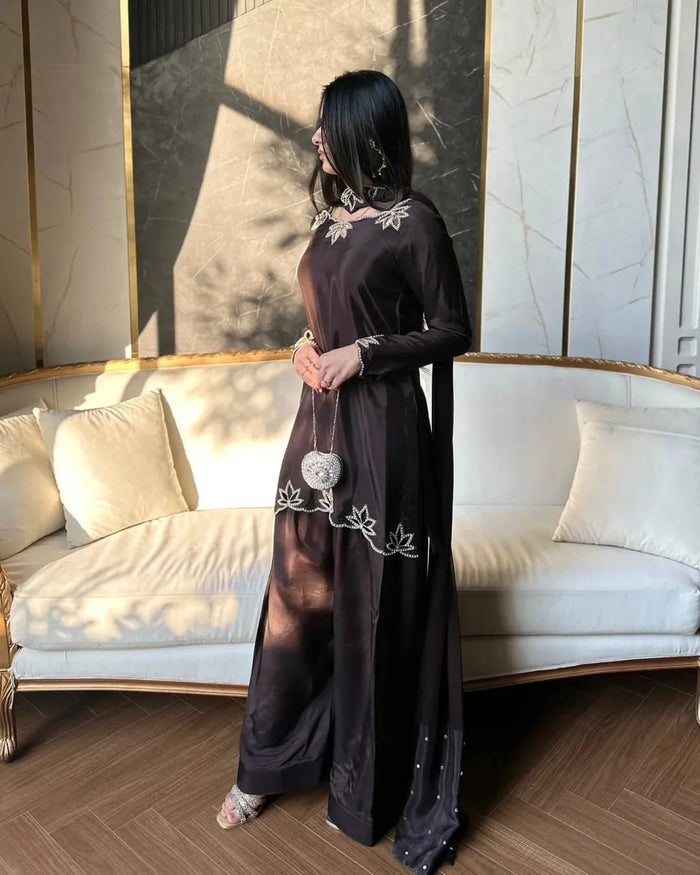 Embroidery Moti Work Farsi Suit