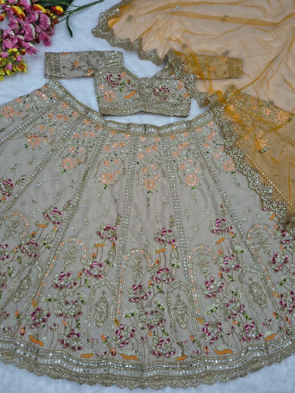 Premium French Crape Silk Lehenga