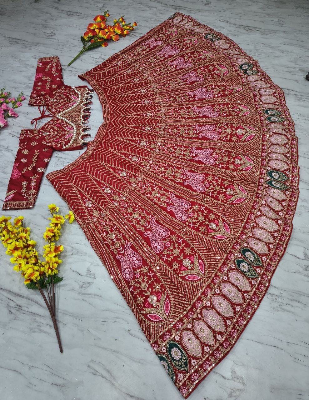 Premium Kasturi Silk Lehenga