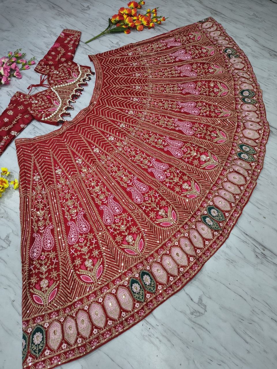 Premium Kasturi Silk Lehenga