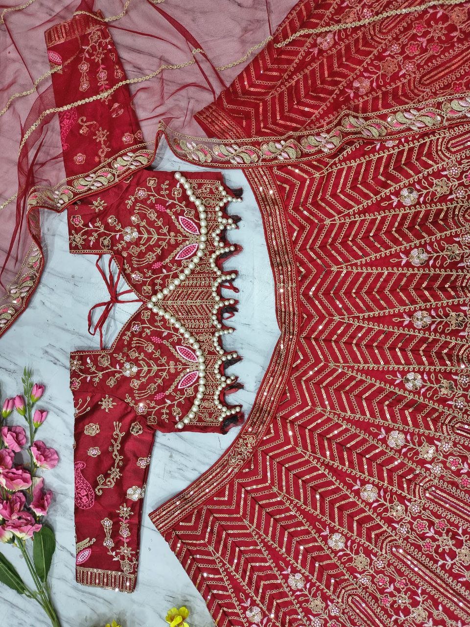 Premium Kasturi Silk Lehenga
