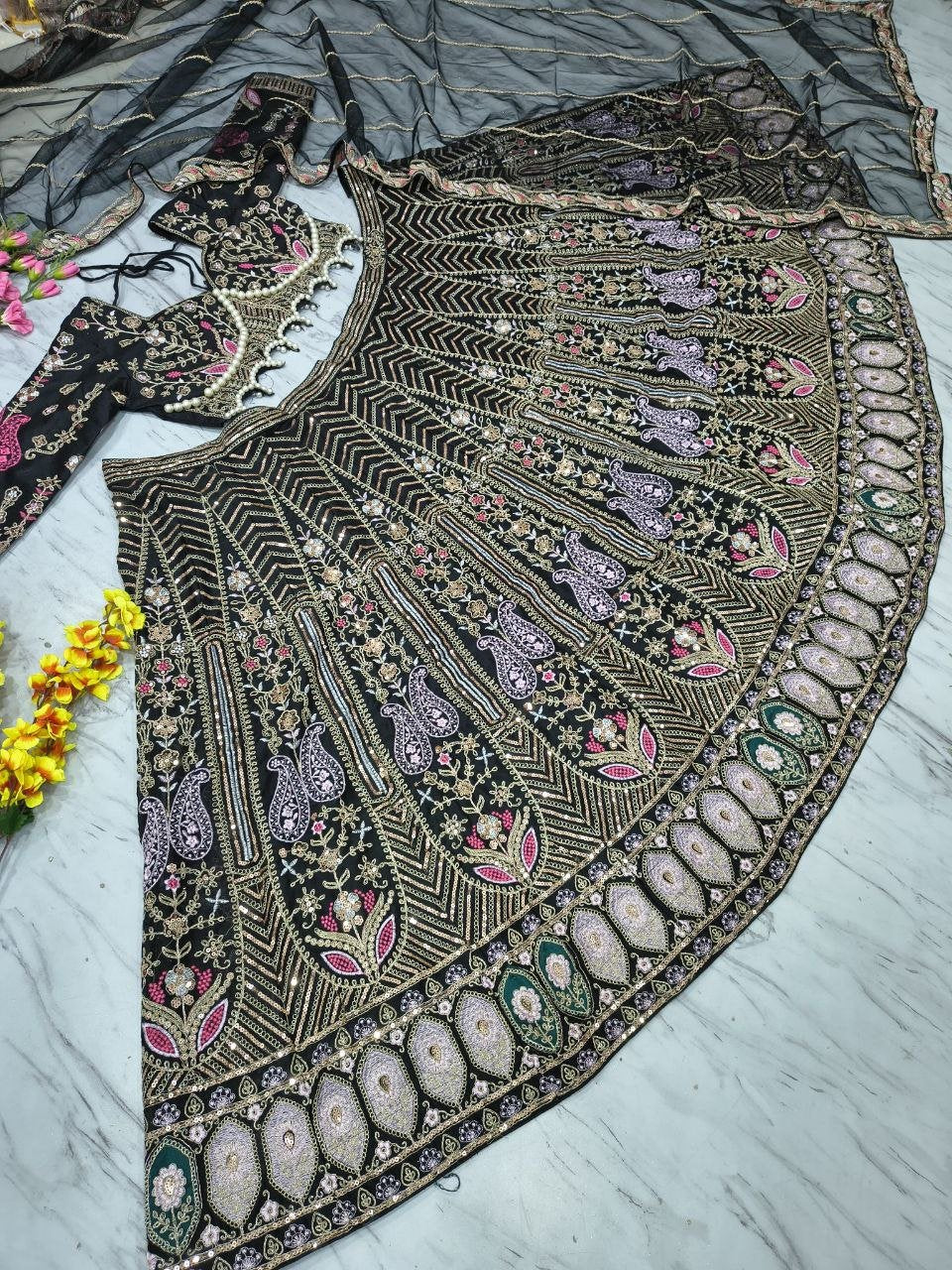 Premium Kasturi Silk Lehenga