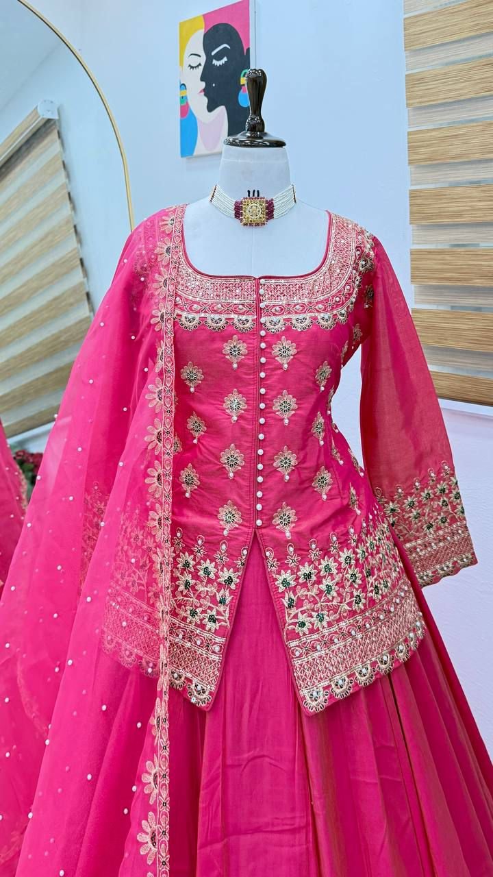 Party Top Lehenga & Dupatta Set