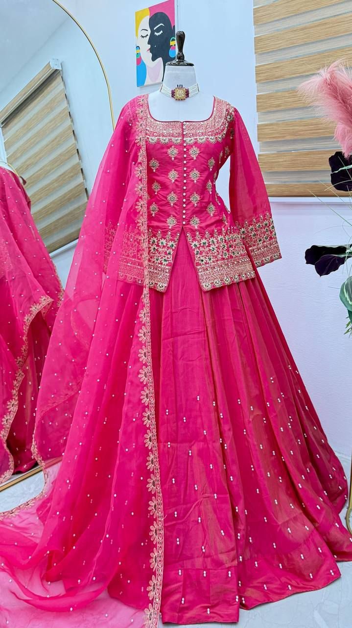 Party Top Lehenga & Dupatta Set