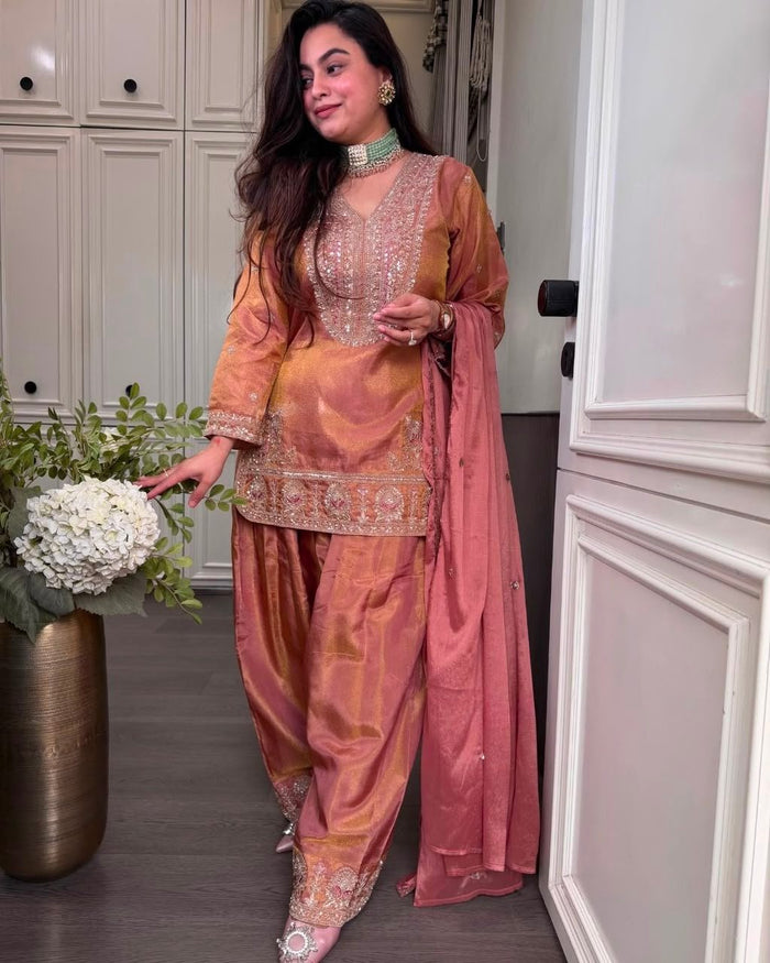 Designer Ronald Silk Heavy Embroidery Sequence Set
