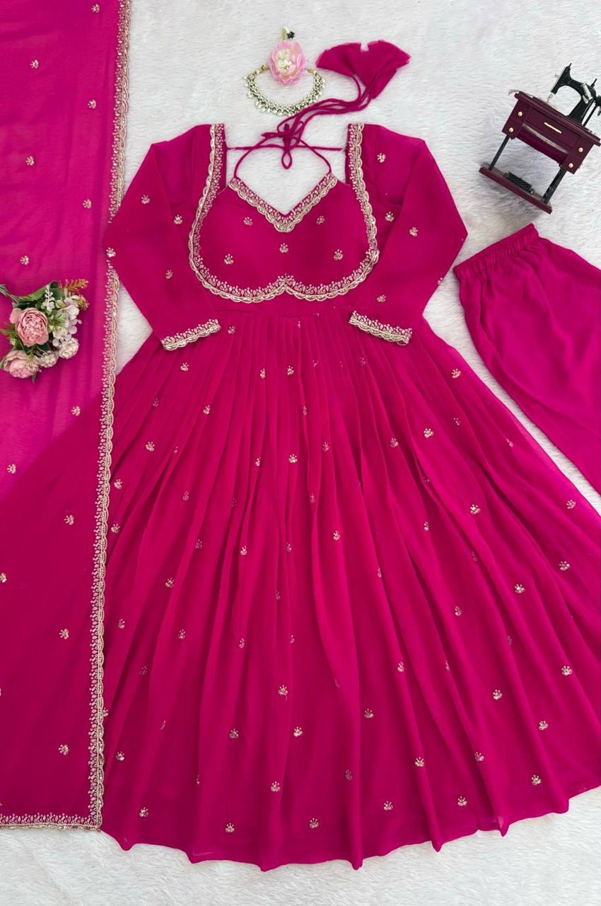Pink Color Apsara Suit Set