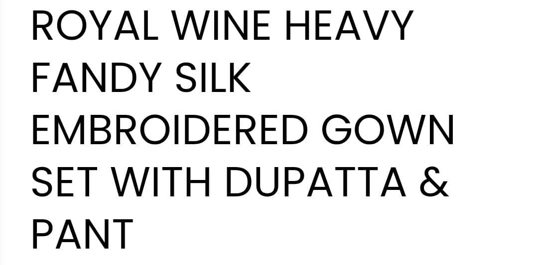 Wine Roman Silk Anarkali Suit