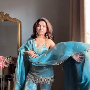 Launching New Design Trending Cinon Silk*Gwon&Pent&dupatta