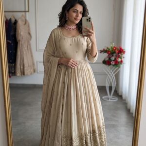 Chinon Silk Anarkali