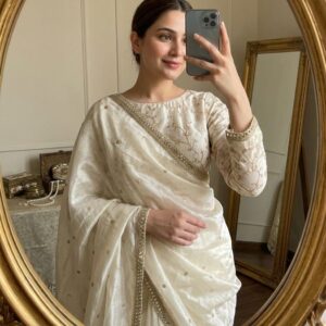White Heavy Saree