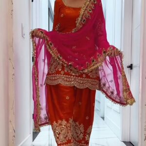 Party Wear Look Top With Farshi Salwar