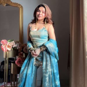 Aaina Fendy Silk Sharara Set