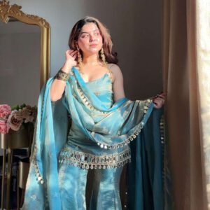 Aaina Fendy Silk Sharara Set