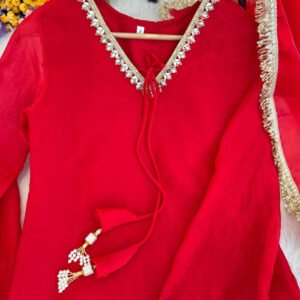 Red Color Farsi Style Salwar Suit