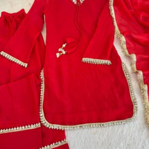 Red Color Farsi Style Salwar Suit