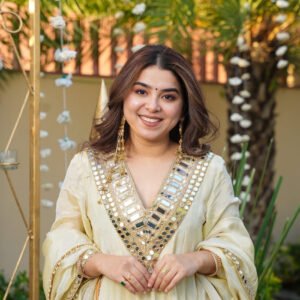 Ivory Shishmahal Palazzo Suit