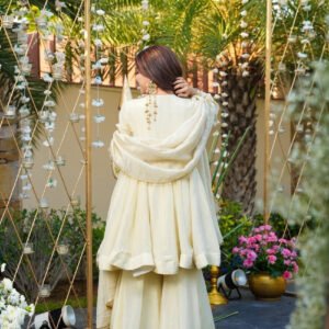 Ivory Shishmahal Palazzo Suit