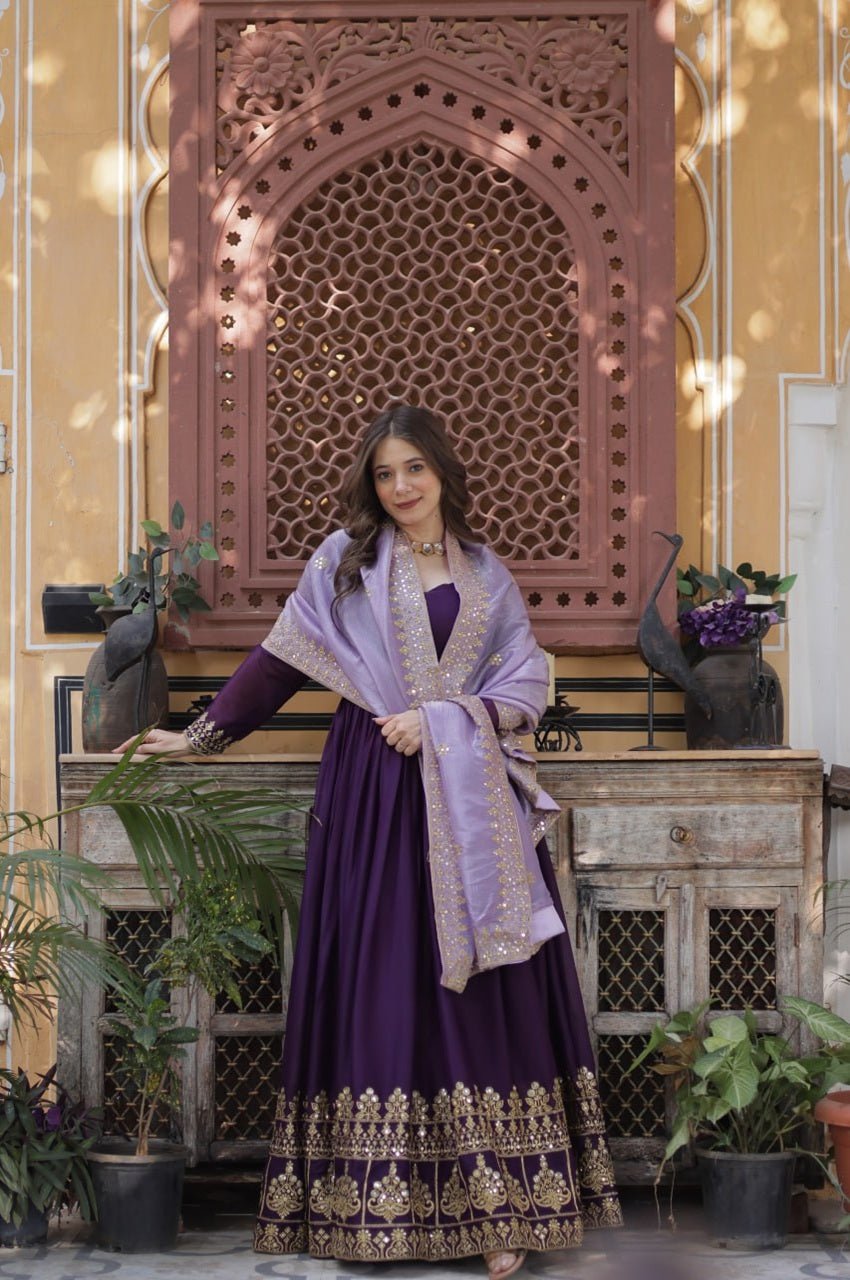 Purple Wedding Wear Gown Purple Wedding Wear Gown