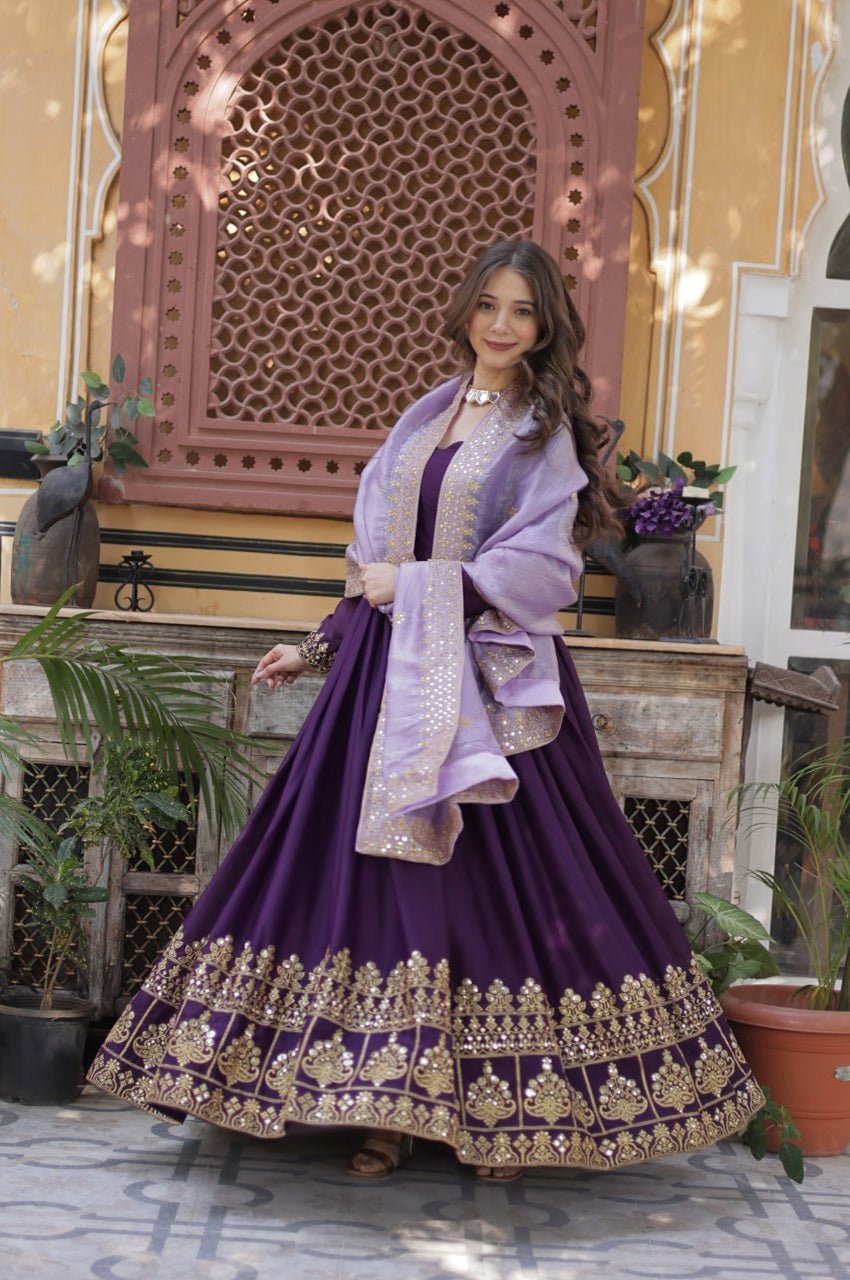 Purple Wedding Wear Gown Purple Wedding Wear Gown