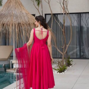 Pink Gorgeous Anarkali Suit Set