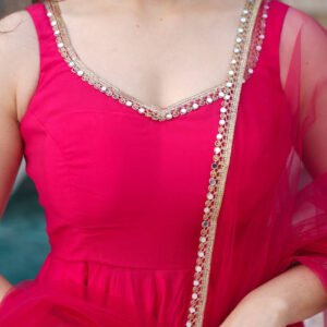 Pink Gorgeous Anarkali Suit Set