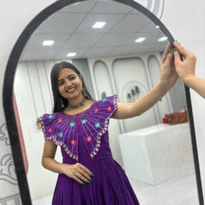 Premium Purple Roman Fabric Gown