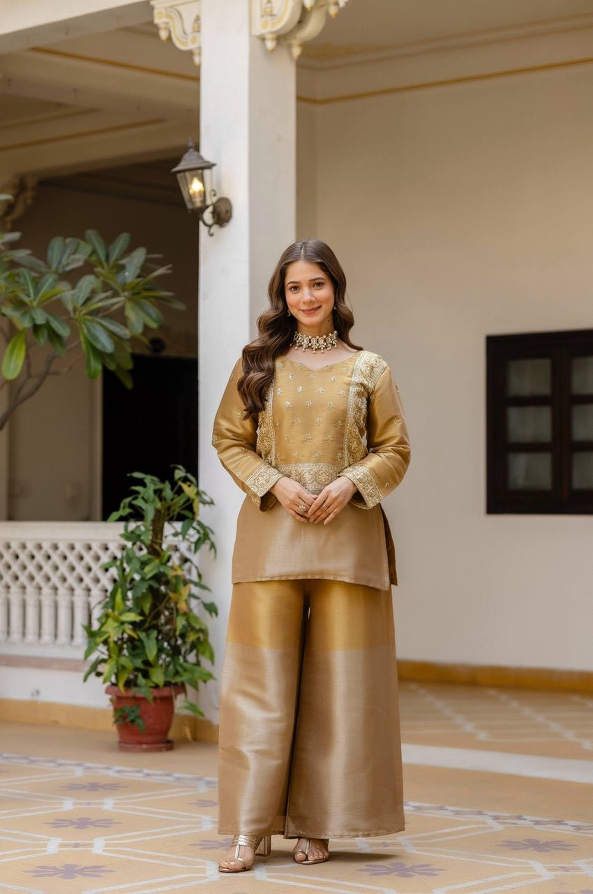 Banarasi Viscose Co-Ord Set – Elegant Ethnic Fusion Banarasi Viscose Co-Ord Set – Elegant Ethnic Fusion