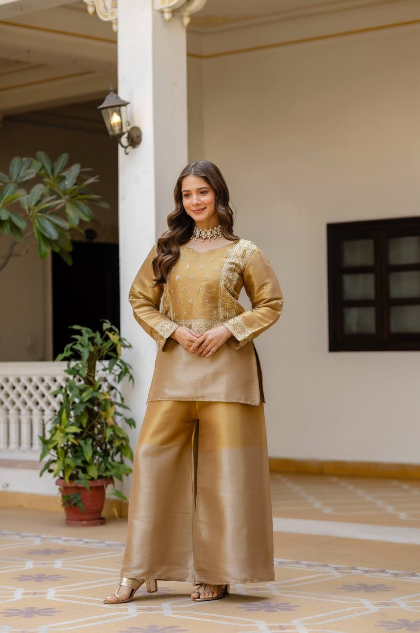Banarasi Viscose Co-Ord Set – Elegant Ethnic Fusion Banarasi Viscose Co-Ord Set – Elegant Ethnic Fusion