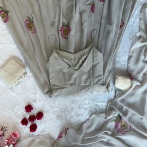 Dusty Brown Faux Georgette Handpainted Anarkali Suit