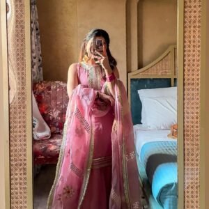 Pink Occasion Wear Sharara Set