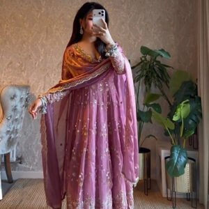Carnival Pink Heavy Anarkali Suit Set