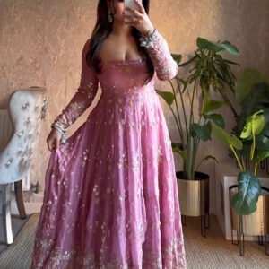 Carnival Pink Heavy Anarkali Suit Set