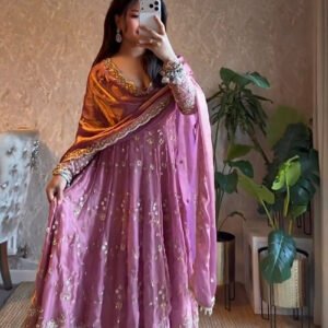 Carnival Pink Heavy Anarkali Suit Set