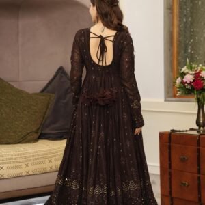 Elegant Black Embroidered Georgette Suit Set with Dupatta