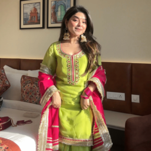 Neon Faux Blooming Sharara Set
