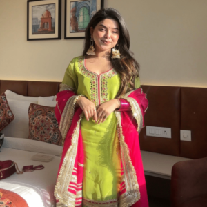 Neon Faux Blooming Sharara Set