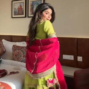 Neon Faux Blooming Sharara Set